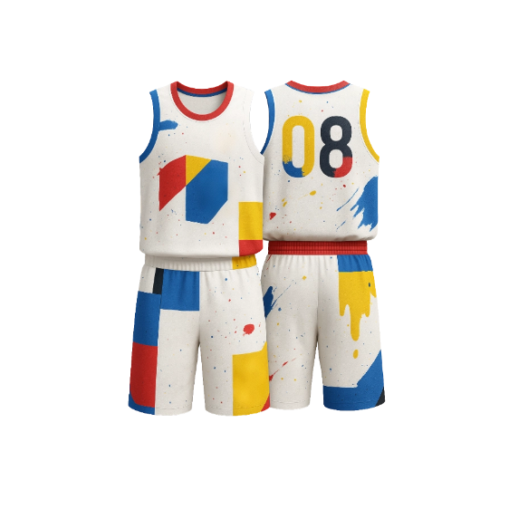 0813 (37) performance fabric basketball uniforms