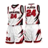 Custom basketball uniforms with sponsor logo