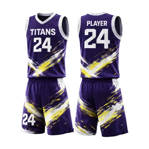 Clean game style custom basketball uniform