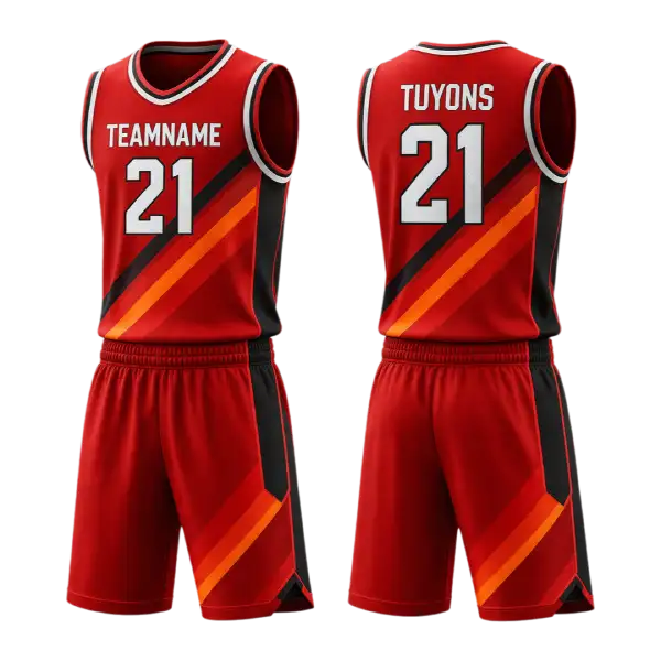Clean game style custom basketball uniform