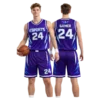Navy blue and orange basketball jersey custom team