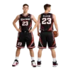 Custom white basketball jerseys with color trim team