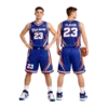Custom white basketball jerseys with color trim team