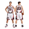 Custom white basketball jerseys with color trim team