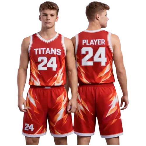 Custom maroon and gold basketball uniforms team