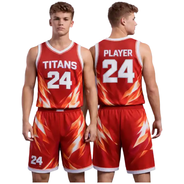 Custom maroon and gold basketball uniforms team