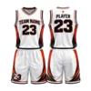 Custom Crimson and White Basketball Team Jersey
