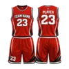 Custom Crimson and White Basketball Team Jersey