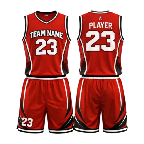 Custom Crimson and White Basketball Team Jersey