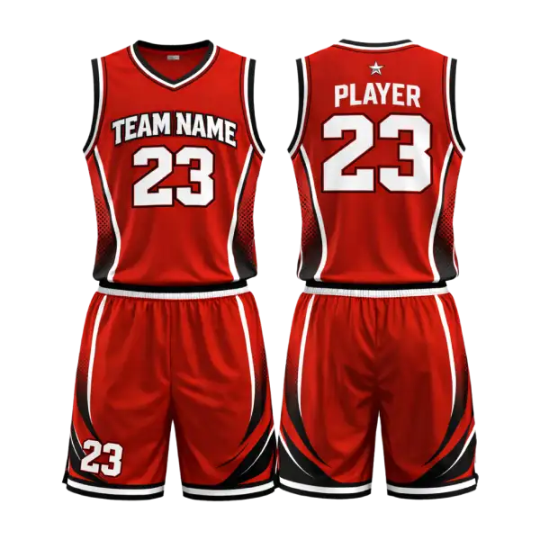 Custom Crimson and White Basketball Team Jersey