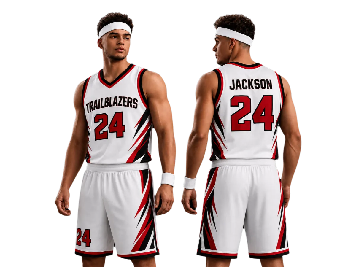Custom basketball jersey built around your team logo