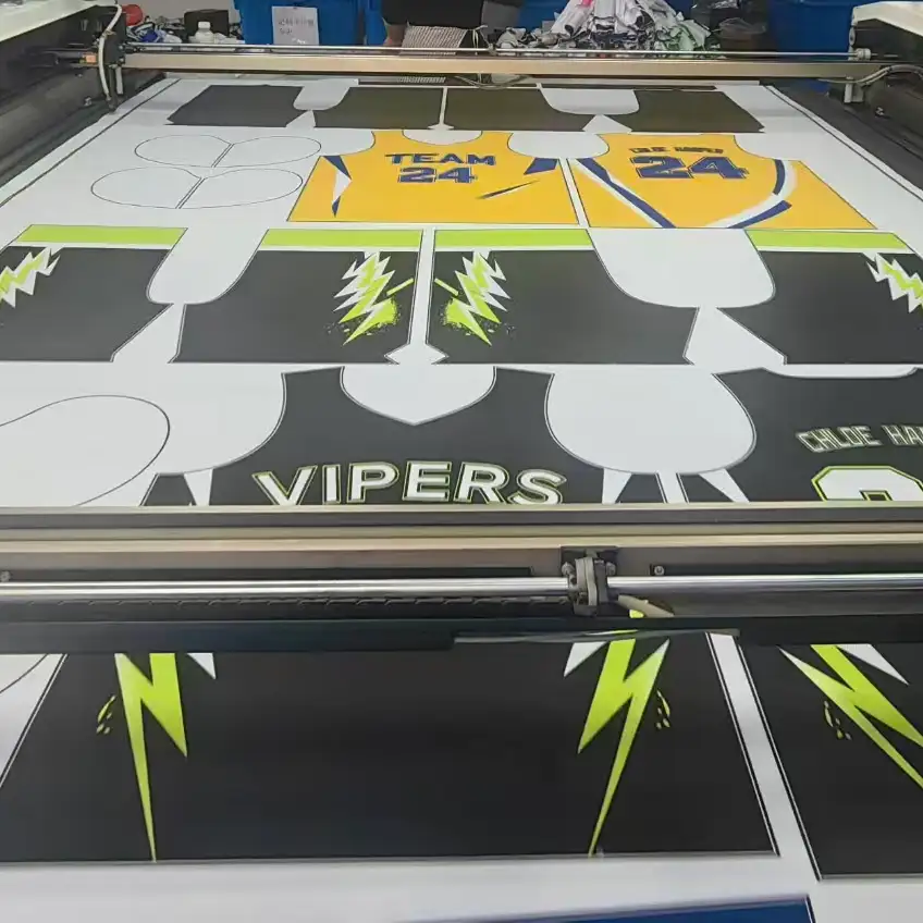 Sublimation printing process for basketball jerseys