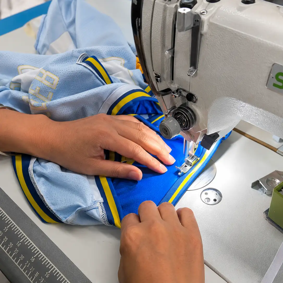 Performance fabric used for custom basketball uniforms