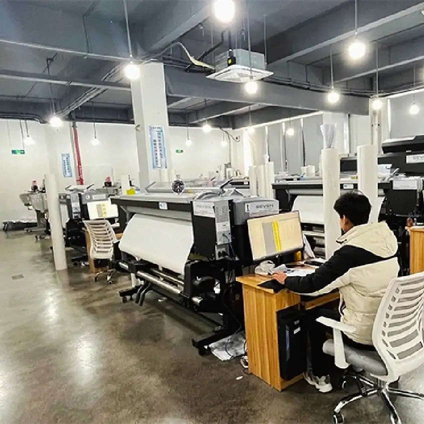 Tianpum factory floor &mdash; basketball uniform production line